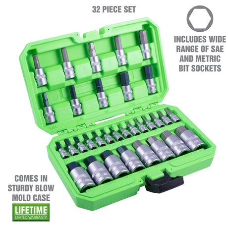 OEMTOOLS 22989 32-Piece Hex Bit Socket Set Additional Image 1