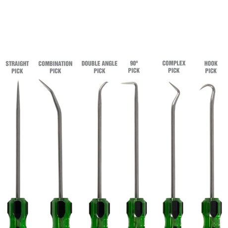 OEMTOOLS 26545 6 Piece Hook and Pick Set w/ Acetate Handle Additional Image 2