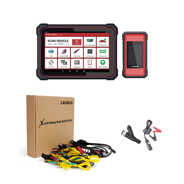 Launch Tech USA LAUTORQAUTOBND X-431 Torque Auto HD PRO, J560 PLC Trailer -7+9 pin Connector + Power & X-431 HD Multi Pin Kit Bundle Main Image