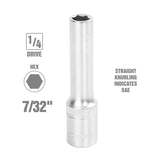 OEMTOOLS 22257 1/4 Inch Drive 6 Pt. Deep Socket (7/32 Inch) Additional Image 1