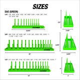 OEMTOOLS 22233 6 Piece SAE and Metric Socket Tray Set (Black and Green) Additional Image 3