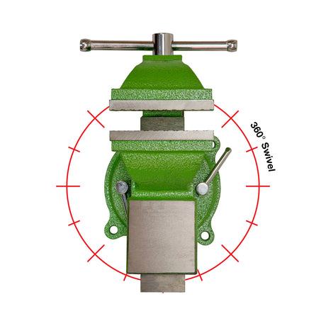 OEMTOOLS 24217 4 Inch Heavy Duty Bench Vise with Swivel Base Additional Image 4