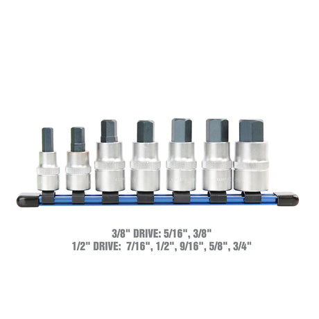 OEMTOOLS 22982 7 Piece SAE Hex Bit Socket Set Additional Image 2