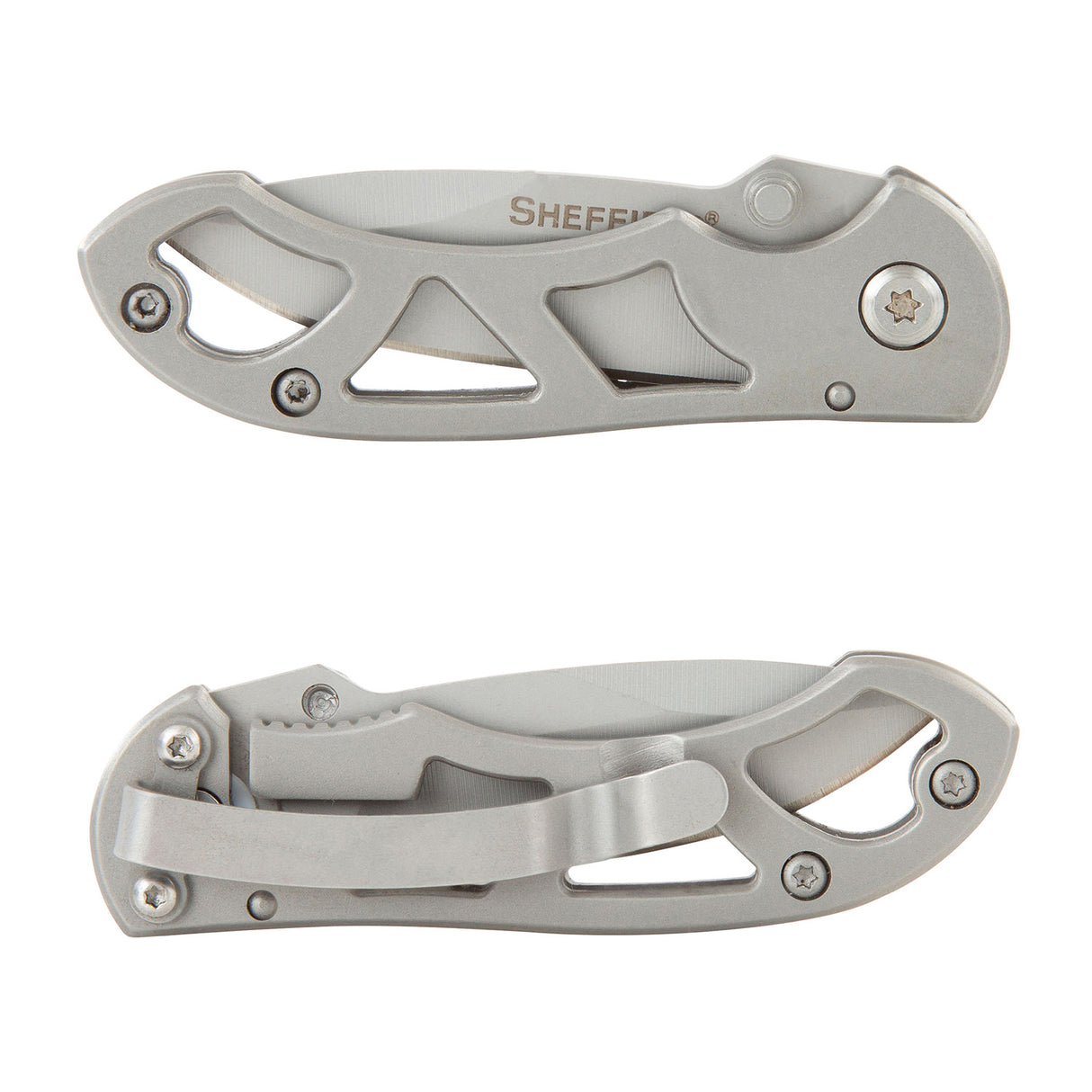 Sheffield 12931 Alloy Series Skeleframe 2.25in. Drop-Point Folding Knife Additional Image 3