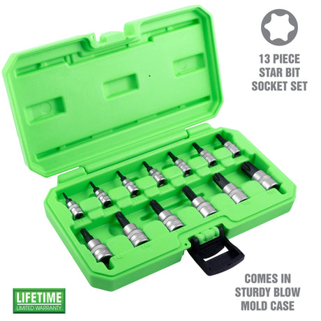 OEMTOOLS 23904 13 Piece Magnetic Star Bit Socket Set Additional Image 1