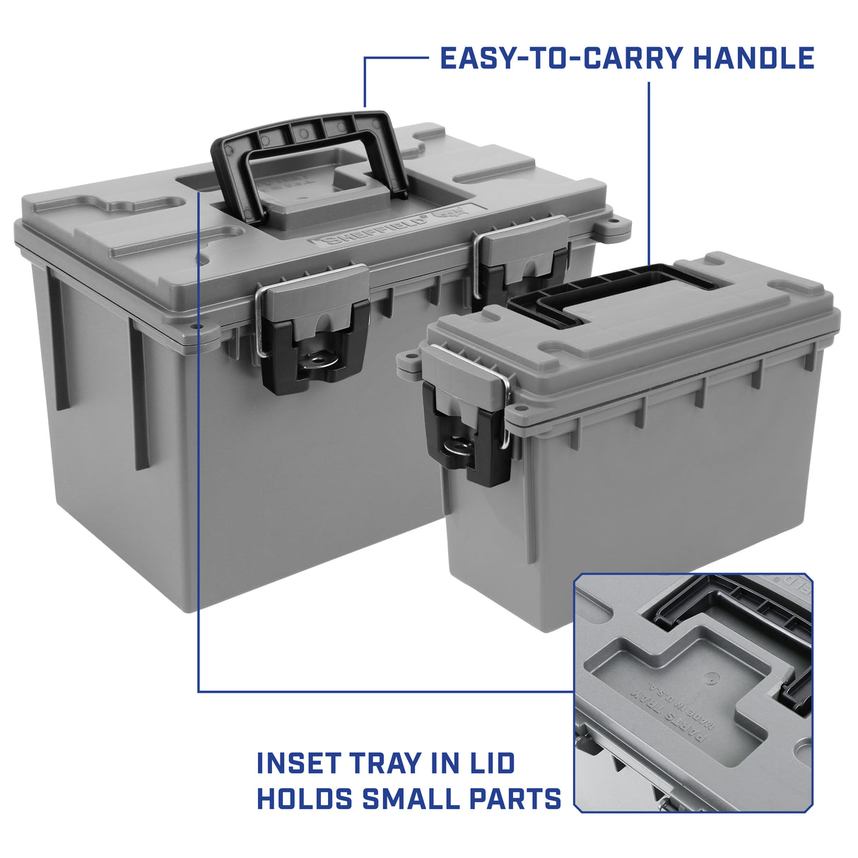 Sheffield 2PK Combo Field Box Set Standard and XL- Gray Additional Image 6