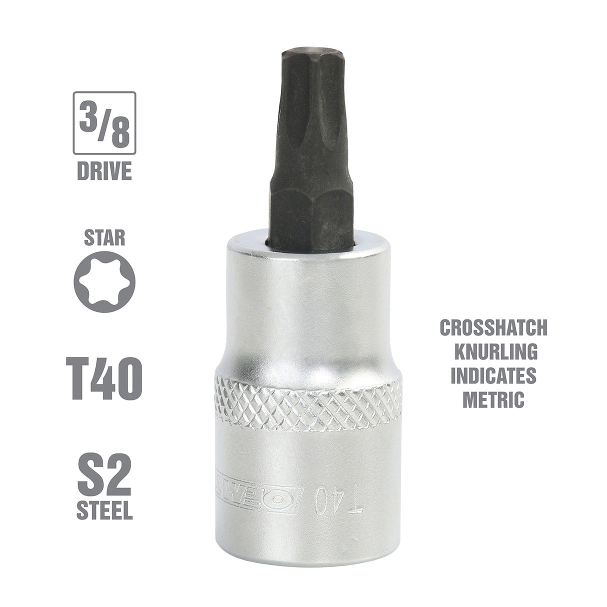 OEMTOOLS 22767 3/8 Inch Drive Star Socket Bit (T40) Additional Image 1