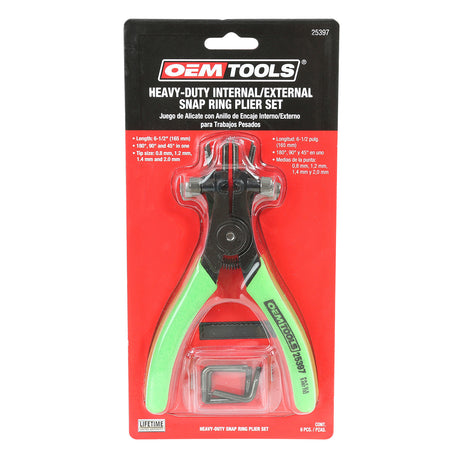 OEMTOOLS 25397 6-1/2 Inch Heavy Duty Snap Ring 2 Piece Pliers Set Additional Image 7