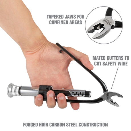 OEMTOOLS 22663 6 and 9 Inch Reversible Wire Twister Pliers with Wire Additional Image 1