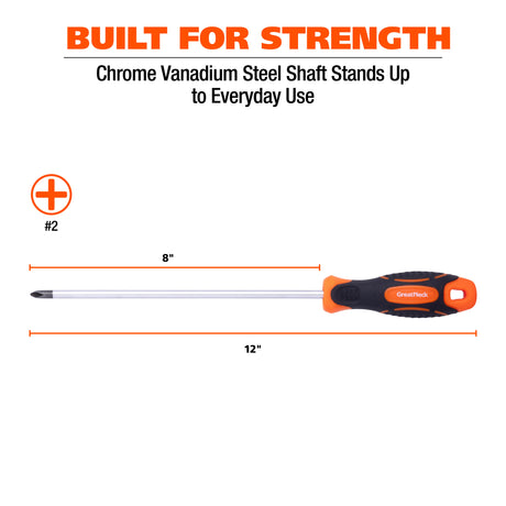 GreatNeck 21831 #2 x 8in. Phillips Screwdriver Additional Image 4