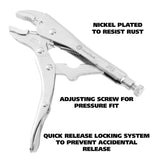 GreatNeck LP7CR 7 Inch Curved Jaw Locking Pliers Additional Image 4