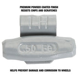 OEMTOOLS 23245 0.50 Oz. LH Style Steel Wheel Weigh - 1 Box of 25 Additional Image 3