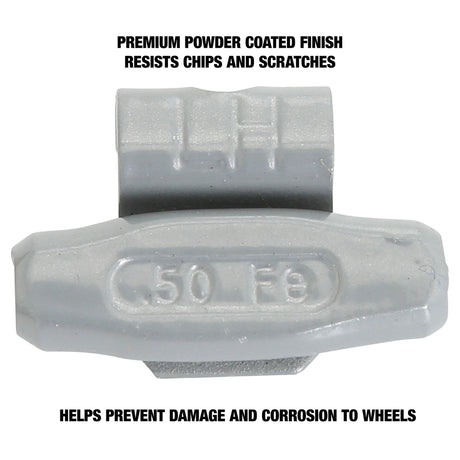 OEMTOOLS 23245 0.50 Oz. LH Style Steel Wheel Weigh - 1 Box of 25 Additional Image 3