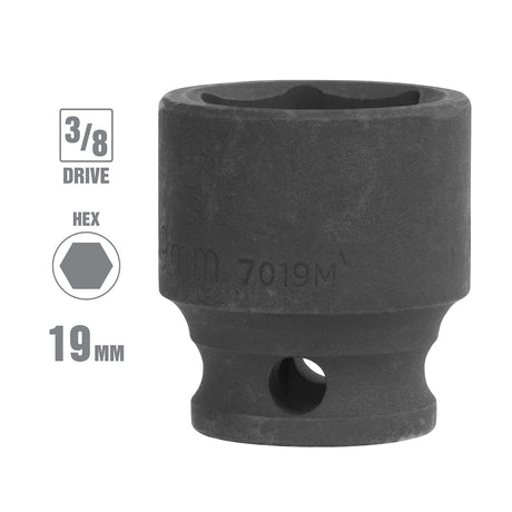 OEMTOOLS 7019M 3/8 Inch Drive Impact Socket (19 mm) Additional Image 1