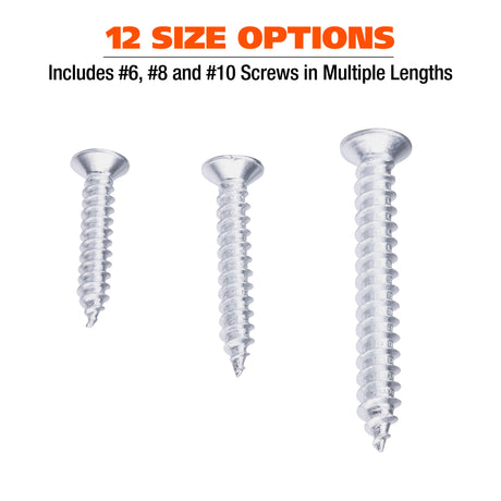 GreatNeck 68225 240-Piece Self-Tapping Wood Screw Assortment Additional Image 3