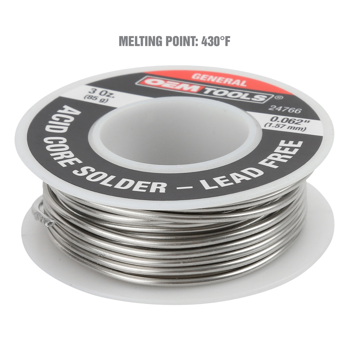 OEMTOOLS 24766 Acid Core Lead Free Soldering Wire Additional Image 3