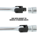 GreatNeck 38005 1/2in. Drive 24-Inch Breaker Bar with Flex Head Additional Image 5