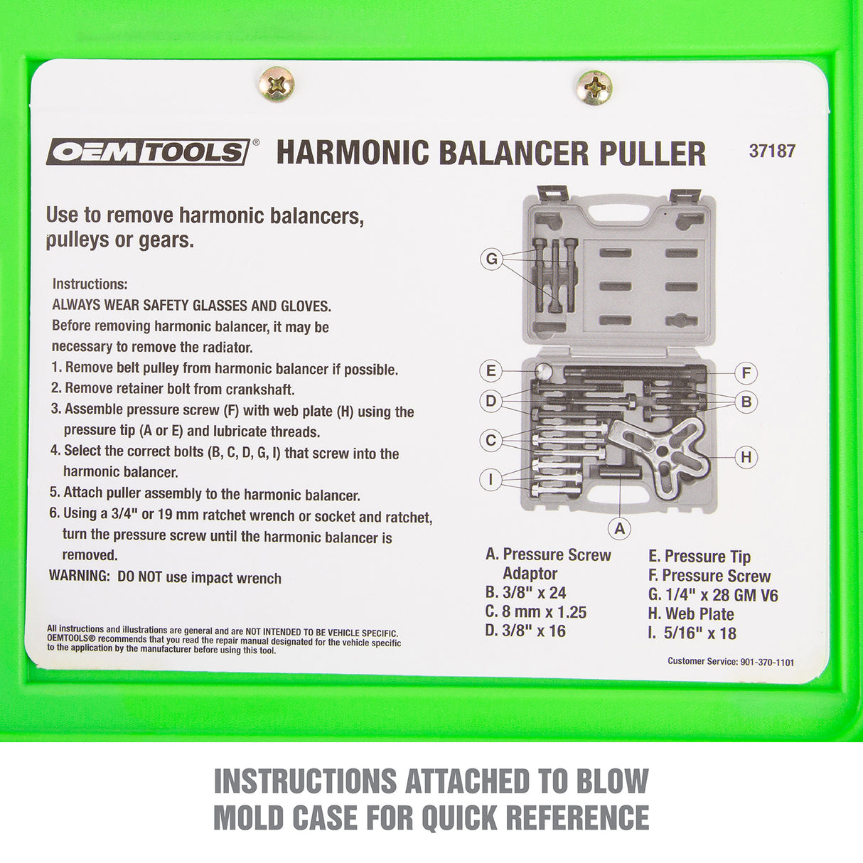 OEMTOOLS 37187 Harmonic Balancer Puller Additional Image 5