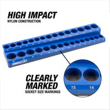OEMTOOLS 22486 3 Piece Magnetic Socket Tray Set - Blue, Metric Additional Image 7