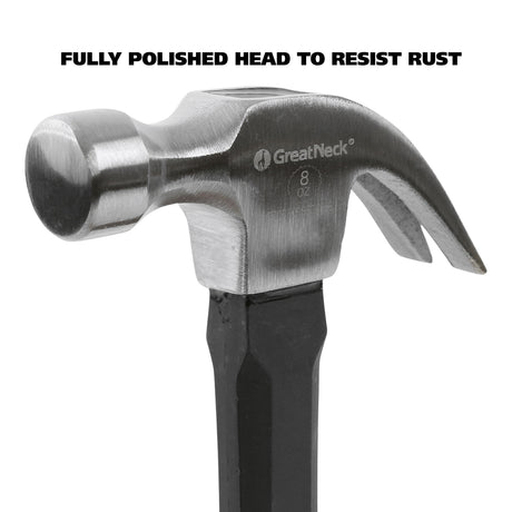 GreatNeck HG8C Fiberglass Curved Claw Hammer (8 Oz.) Additional Image 3