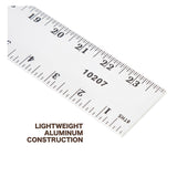 Mayes 10207 Straight Edge Aluminum Ruler (24 x 2 Inch) Additional Image 2