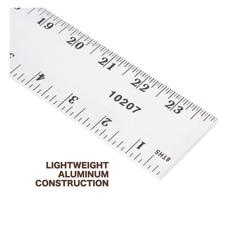 Mayes 10207 Straight Edge Aluminum Ruler (24 x 2 Inch) Additional Image 2