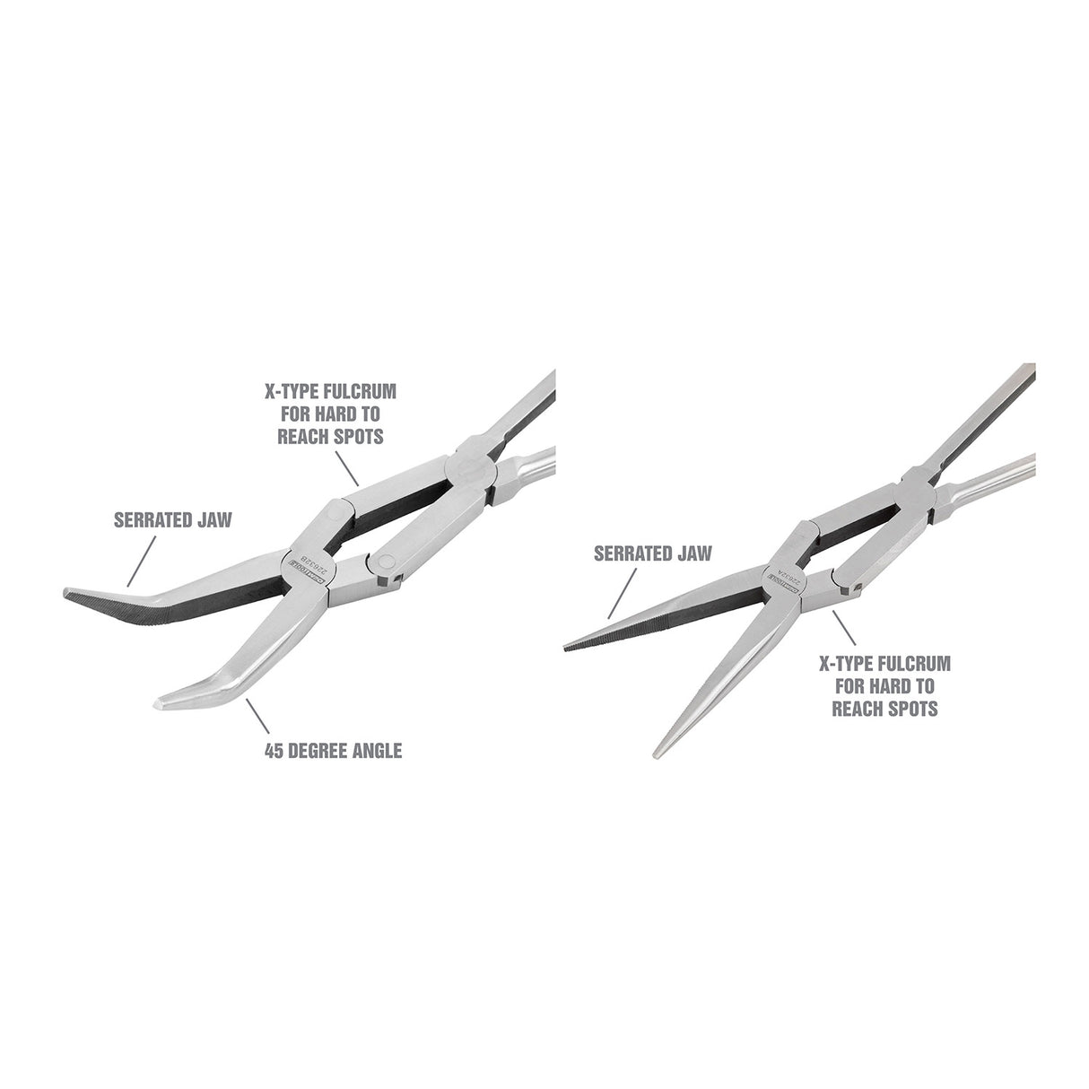 OEMTOOLS 22632 13 Inch 2 Piece X-Type Long Nose Pliers Set Additional Image 2
