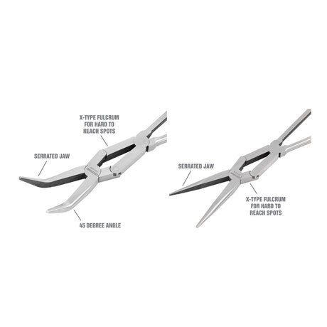 OEMTOOLS 22632 13 Inch 2 Piece X-Type Long Nose Pliers Set Additional Image 2