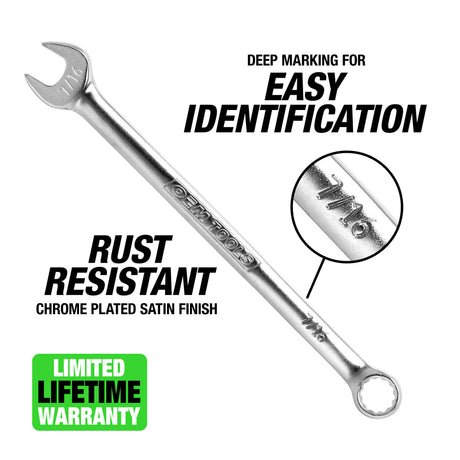 OEMTOOLS 22033 7/16 Inch Combination Wrench (SAE) Additional Image 1