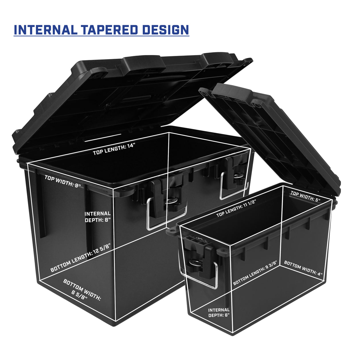 Sheffield 12706 XL 2PK Nested Field Box Set-Black Additional Image 2