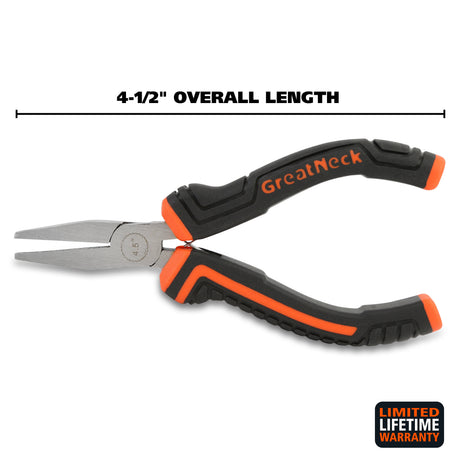 GreatNeck HLF4C Flat Nose Hobby Pliers (4-1/2 Inch) Additional Image 1