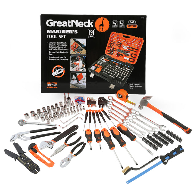 GreatNeck MS191 Mariner's Tool Set (191 Piece) Main Image