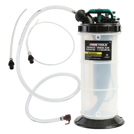 OEMTOOLS 24477 Pneumatic/Manual Fluid Extractor 1.5 Gallon (6 Qt) Main Image