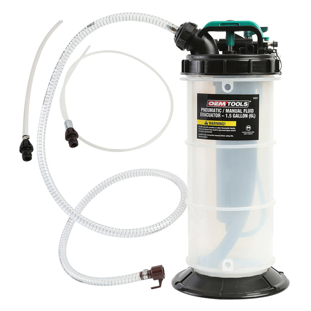 OEMTOOLS 24477 Pneumatic/Manual Fluid Extractor 1.5 Gallon (6 Qt) Main Image