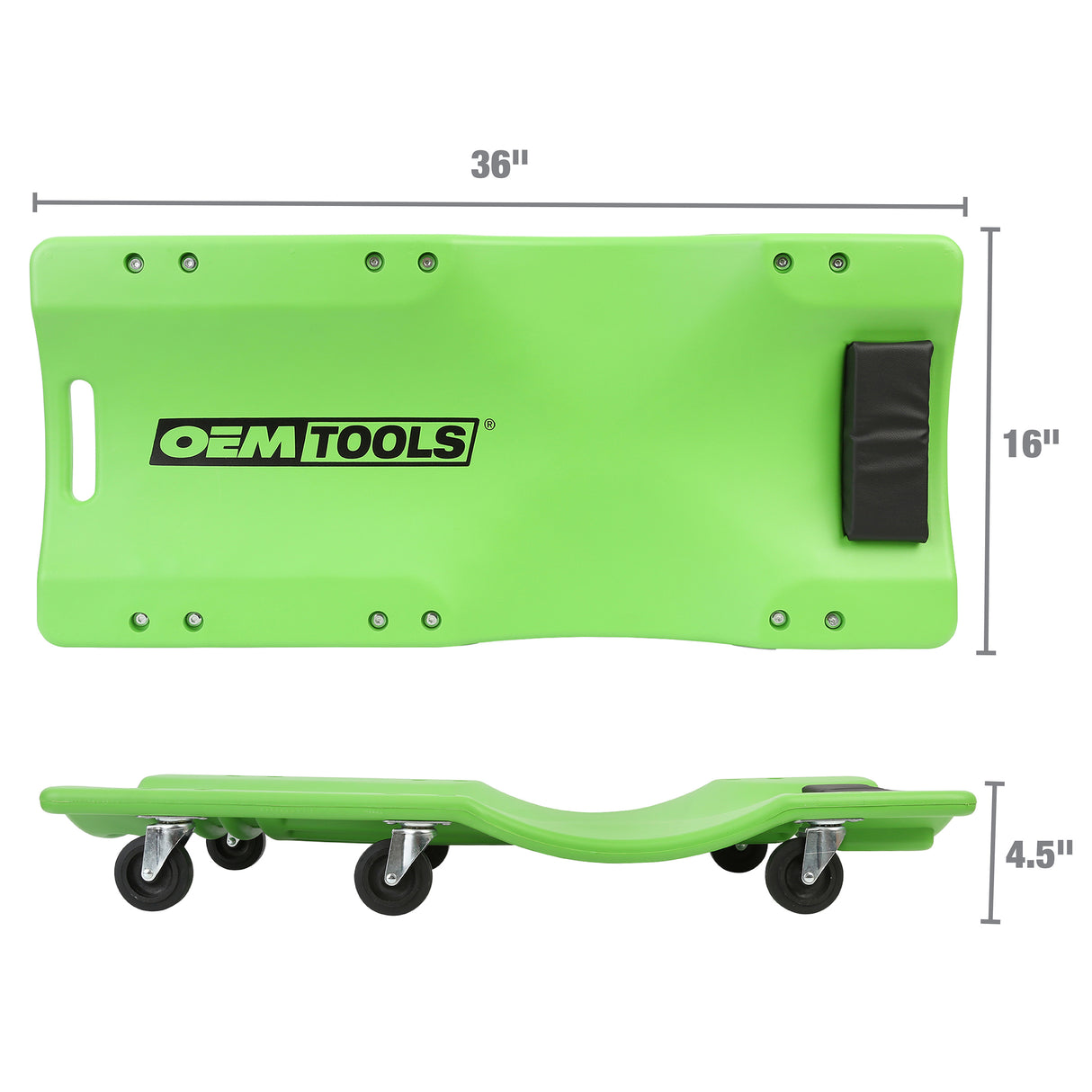 OEMTOOLS 24977 36 Inch Blow Mold Creeper with Headrest Additional Image 1