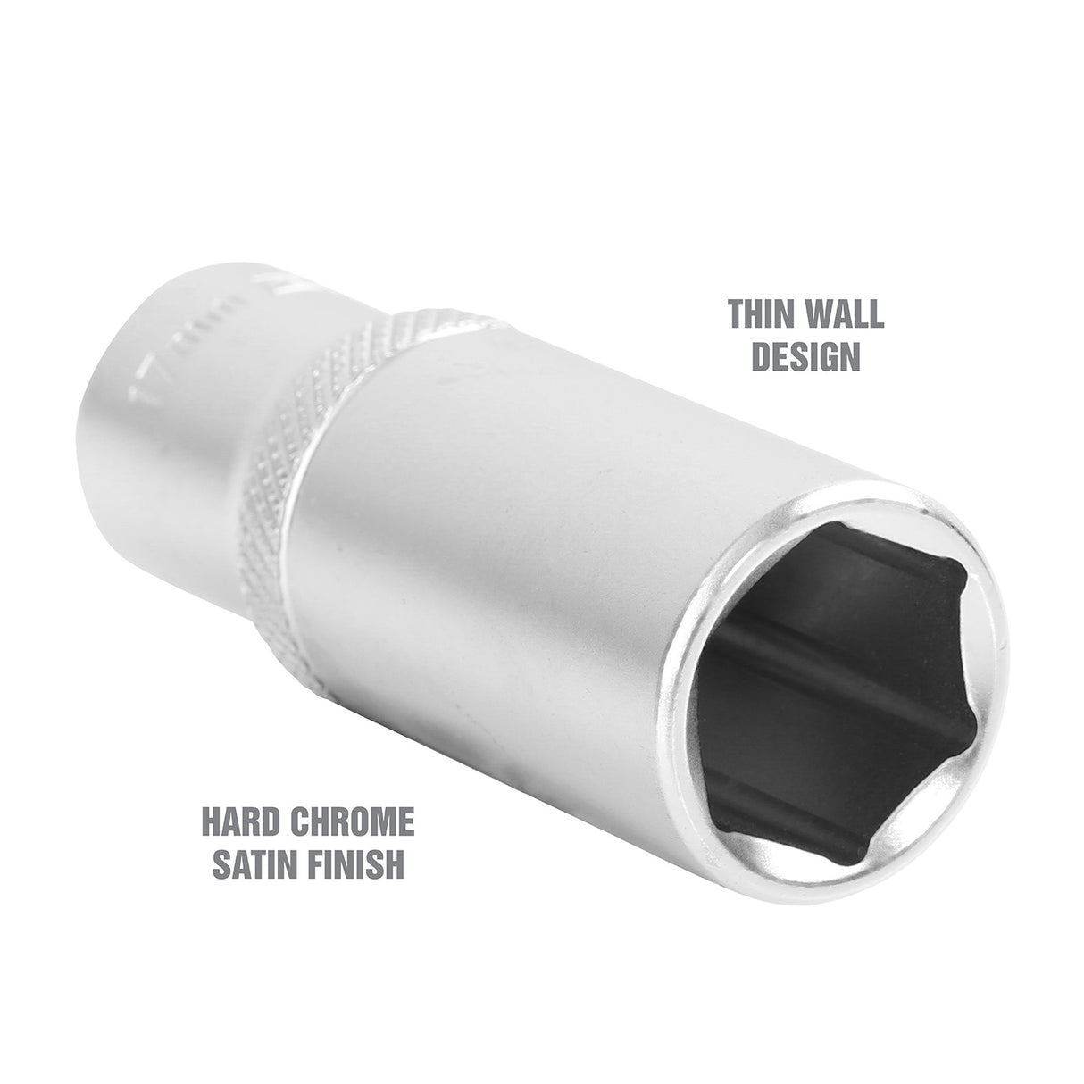 OEMTOOLS 22331 17 mm 3/8 Inch Drive Deep Socket Additional Image 2