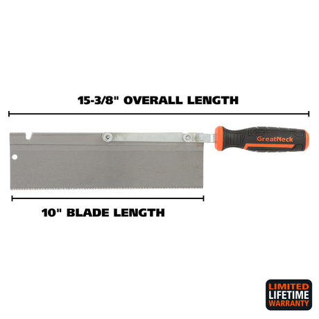 GreatNeck 74035 10in. Pivoting Dovetail/Jamb Saw Additional Image 1