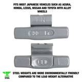 OEMTOOLS 23269 30 gm. FN Style Steel Wheel Weight - 1 Box of 25 Additional Image 1