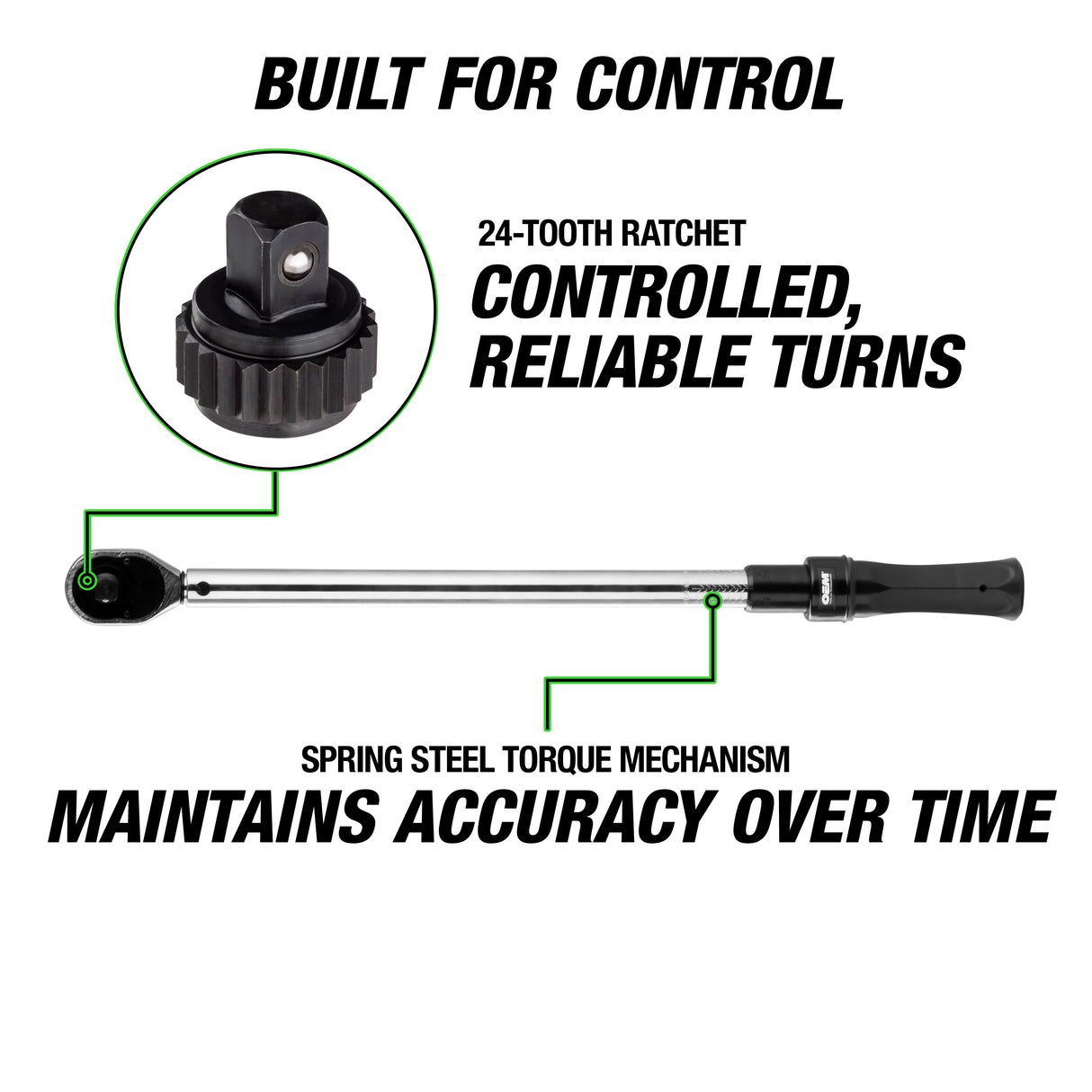 OEMTOOLS 25687 1/2in. Drive Click Style Torque Wrench (25-250 Ft/Lb.) Additional Image 4