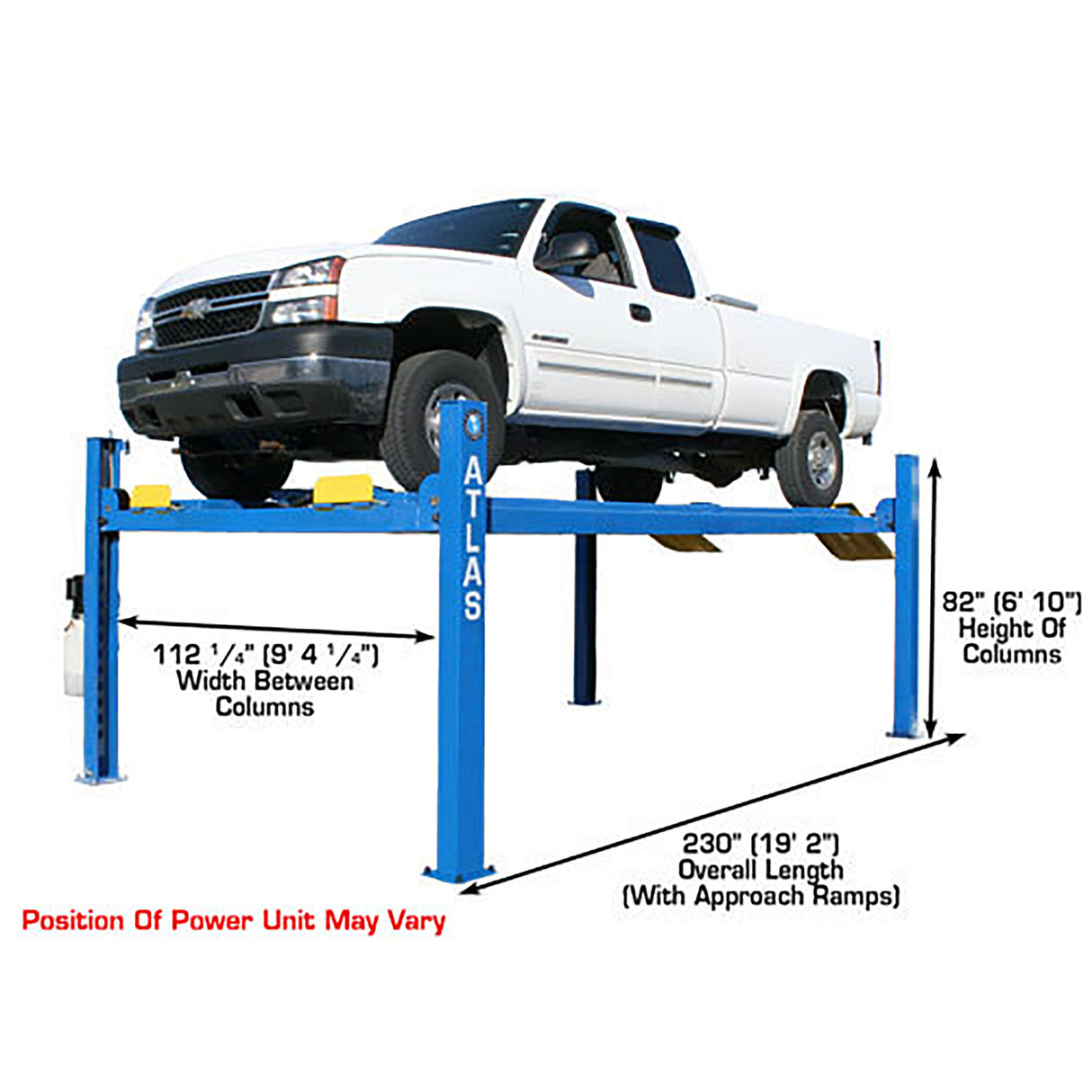Atlas Equipment 412 12,000 Lb. Commercial Grade  4-Post Lift Additional Image 3