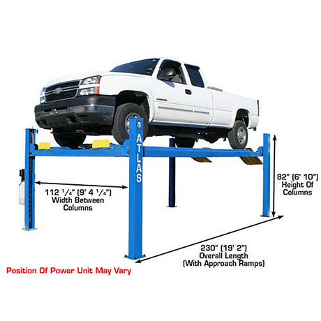 Atlas Equipment 412 12,000 Lb. Commercial Grade  4-Post Lift Additional Image 3