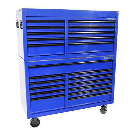 OEMTOOLS 24735 Professional Series 57 Inch Chest and Cabinet Set - Blue Main Image