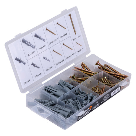 GreatNeck 68226 206-Piece Anchor/Wood Screw Assortment Main Image