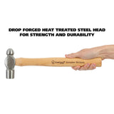 GreatNeck BP24 Ball Peen Hammer (24 Oz.) with Hickory Handle Additional Image 5