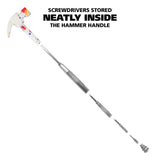 GreatNeck HA104004 5 in 1 White Floral Hammer and Screwdriver Set Additional Image 3