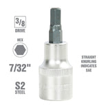 OEMTOOLS 22863 3/8 Inch Drive Hex Bit Socket (7/32 Inch) Additional Image 1