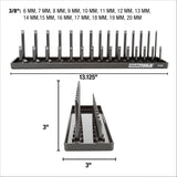 OEMTOOLS 22209 3/8in. Drive Socket Tray (Metric) Additional Image 2