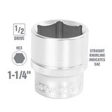 OEMTOOLS 22372 1-1/4 Inch 1/2 Inch Drive Socket Additional Image 1