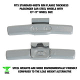 OEMTOOLS 23228 1.50 Oz. P Style Steel Wheel Weight - 1 Box of 25 Additional Image 1