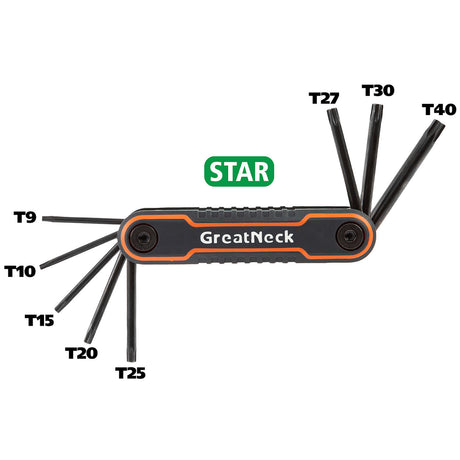 GreatNeck 74206 3-Piece Folding Hex Key Set- Metric, SAE, Torx Additional Image 3